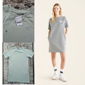 New Roots Cooper Short Sleeve Light Green Sweat Dress Sz XS